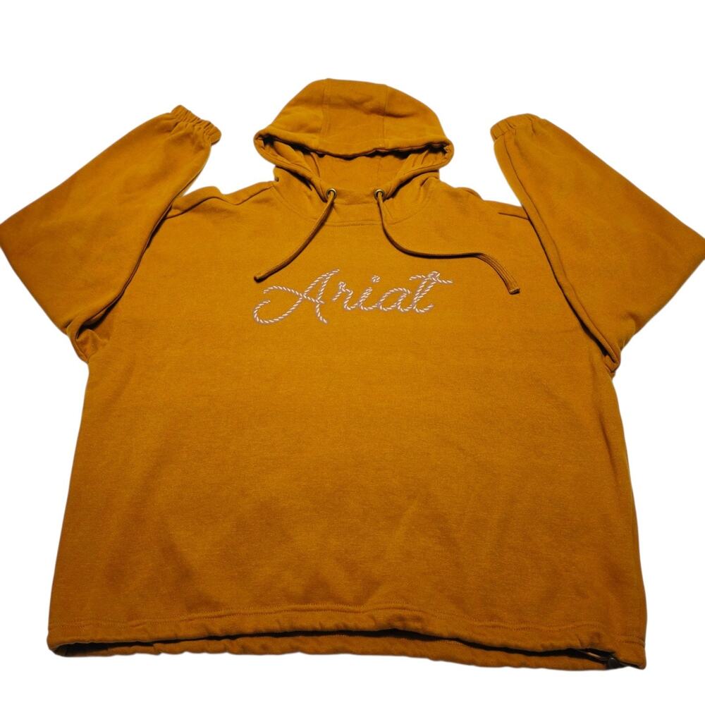 Ariat Essential Hoodie Sweatshirt Roasted Pecan Rope Logo Size Large